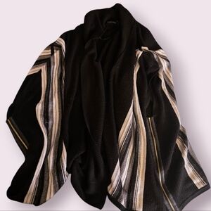 1 Size Fits All Ivanka Trump Striped Sweater Shawl Tunic Designer Unique